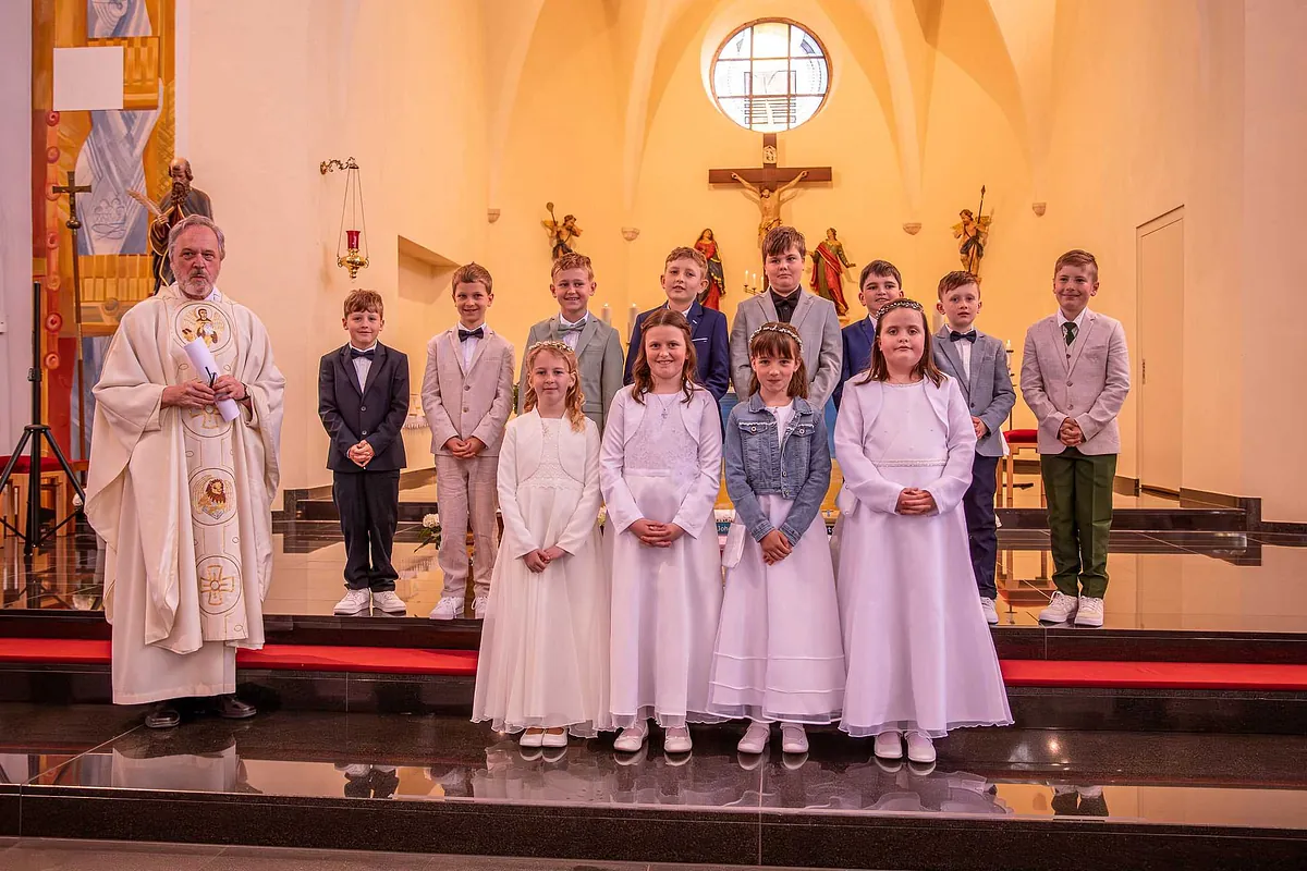 Kommunionkinder von Arzell und Steinbach