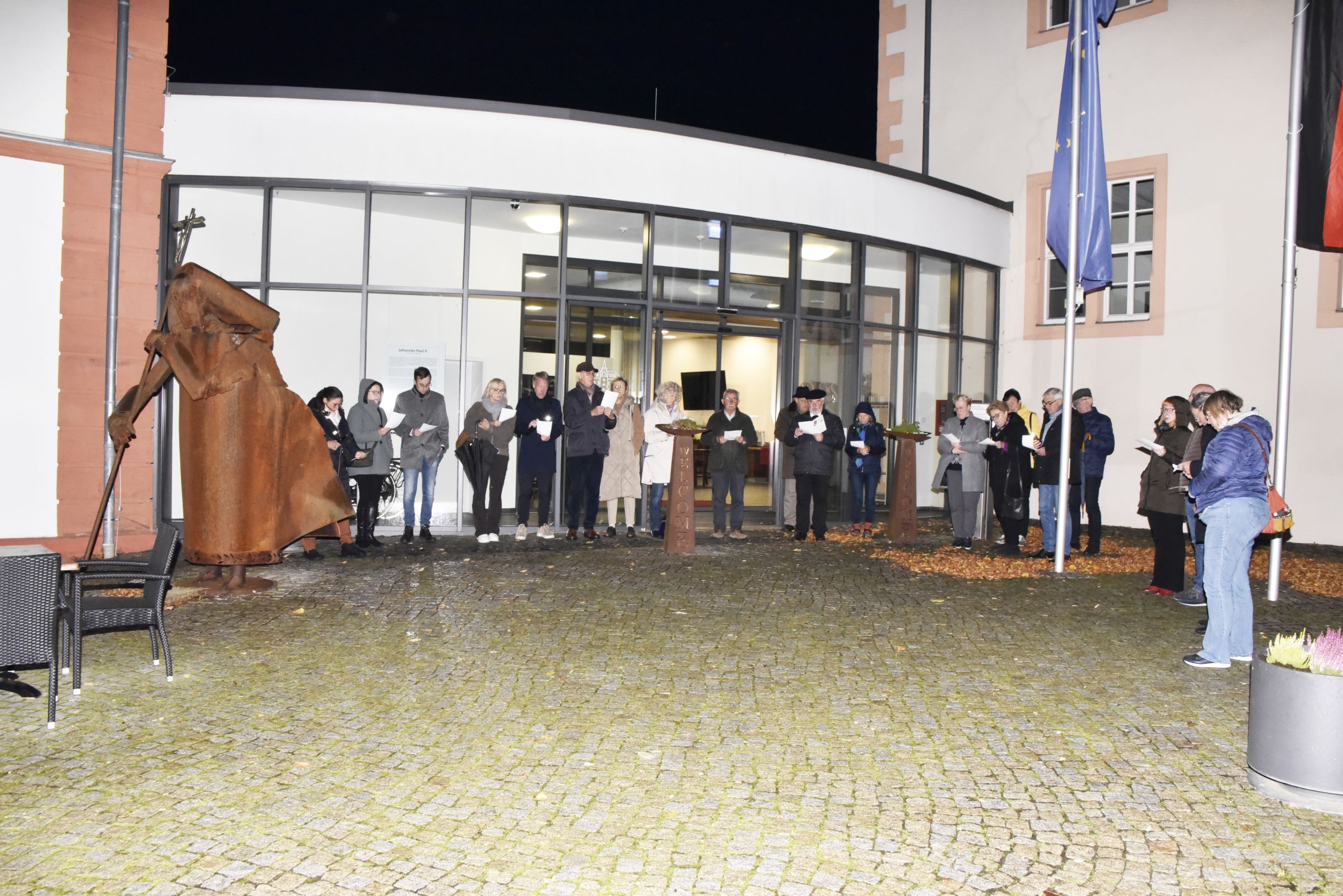 Foto von der Staio zum Gedenken an Papst Johannes Paul II